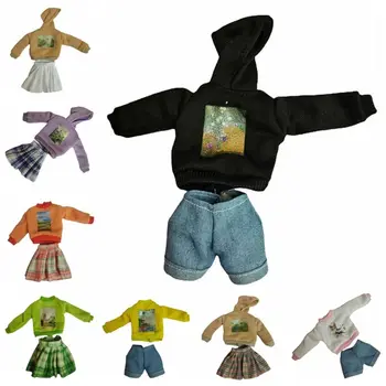 1 комплект ежедневни дрехи за кукли BJD, играчки за кукли 30 см, модни дрехи за кукли, hoody с качулка, дрехи за кукли BJD, Коледен подарък