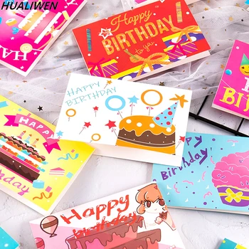 10 бр./Поздравителни картички с ръчно рисувани за деца и възрастни
