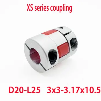 1бр D20 L25 гъвкава сонда червен цвят слива скоба на двигателя еластична куплунг от алуминиева сплав дупка 5/6/6.35/8 мм вал с ЦПУ принтер a