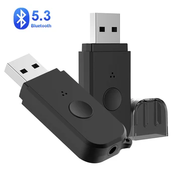 2 в 1 USB Bluetooth адаптер 5.3 USB предавател Приемник аудиоприемник USB ключ за вашия компютър PC Лаптоп Високоговорители Слушалки