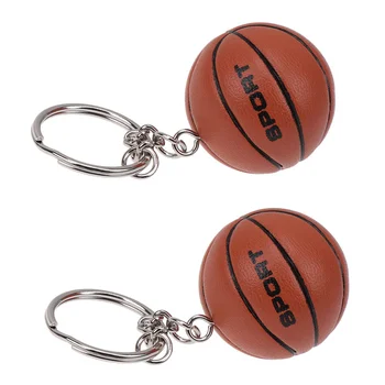 2 предмета, Симулиращ Баскетболен висулка, Творчески Ключодържател, Декор, Малък Подарък Мини-ключодържател, Пу