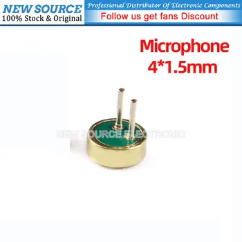 20 бр/лот Мини микрофон корона 4 * 1,5 мм, капацитивен электретный микрофон 4x1,5, звукосниматель за микрофон