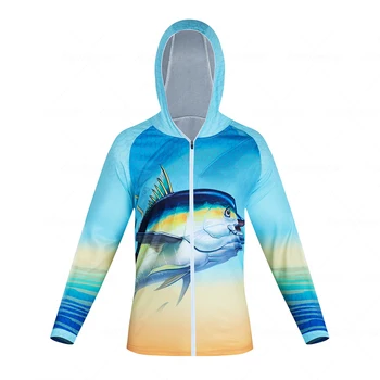 2023 Мъжки Облекла за риболов с дълъг ръкав, Улични Дишаща тениска с качулка за риболов, Колоездене, къмпинг, облекло за спортен риболов с защита от Uv