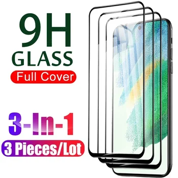 3 Бр Отключване на Пръстови Отпечатъци Закалено Стъкло За Samsung Galaxy S21 FE 5G S22 Plus S 21 22 Ultra 5G Защитно Фолио За Екрана