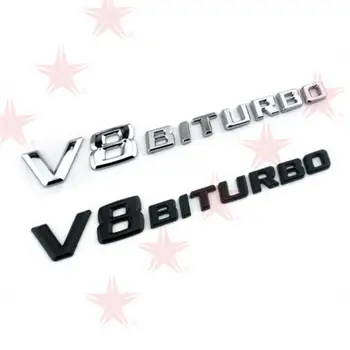 3D ABS Автомобили Стикер BITURBO Логото на Емблемата на Иконата на Задната Страна на Автомобила-стайлинг Стикер За Benz BITURBO