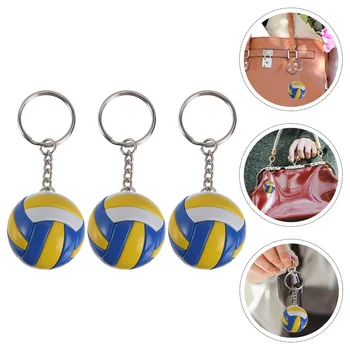 3шт Волейбол верижка за ключове ПУ Волейболни висящи украшения Волейбольный подарък