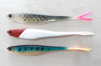 6шт 13 см/9,8 г 3D очите Голям размер на Морската риболовна стръв Мека риболовна стръв смесени цветове 6шт в опаковка Безплатна доставка