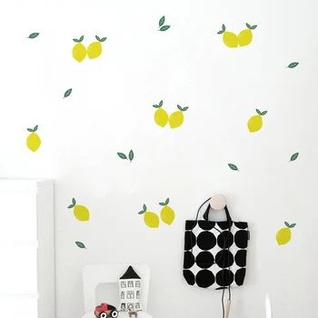 Funlife® Тапети за декориране на прозорци спални с лимон, Детска стая, самозалепващи се стикери за стени, винил водоустойчиви стикери за стена, Отклеивающиеся и приклеивающиеся