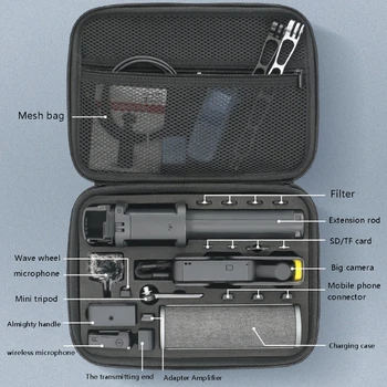 H7JA Твърда чанта за съхранение на ЕВА, преносим калъф за носене, защитен калъф-органайзер, защитна чанта, съвместима с джоб 2