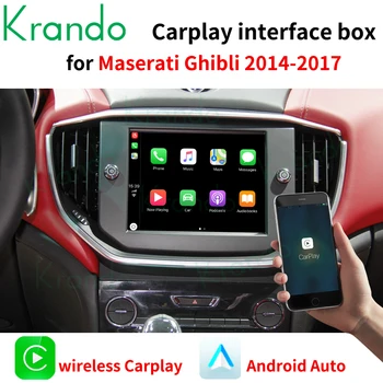 Krando Wireless Apple CarPlay Android Auto Interface Box За Таблет Maserati Quattroporte Ghibli 2014-2017 Smart System Upgrade