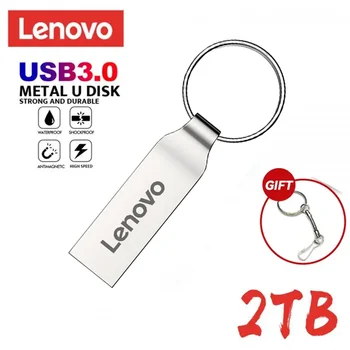 Lenovo 2TB Метална U-диск 2 В 1 OTG 1024GB 64GB Флаш памет USB 3.1 512gb 1TB Пръчка Memory Stick Type C Адаптер Подаръци Нови
