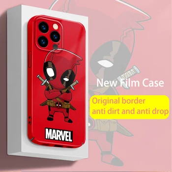 Marvel Deadpool За Apple iPhone 14 13 12 11 XS Mini Pro Max 8 7 6S 6 XR XS X Плюс Калъф За Телефон Film Feilin Light