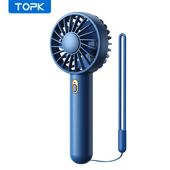TOPK 1800 ма Мини USB вентилатор [3-9 часа работа] акумулаторна батерия за Преносим мощен ръчно фен Симпатичен дизайн на Личен Малък настолен вентилатор
