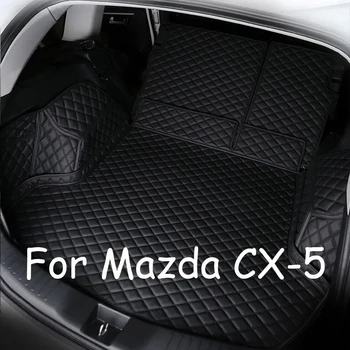 Автомобилни Постелки За Багажник на Mazda CX-5 CX5 KF 2017 ~ 2023 Тава Килим Лигавицата на Прозореца на Багажника Подложки Водоустойчив Защитен Мат Аксесоари за Автомобили