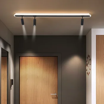 Акрилни Led тавана лампа, за да премине с прожектором, Модерна Проста хол, кухня, коридор, лампи за домашен интериор, осветителни тела за осветление