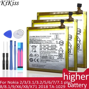 Батерия HE319 HE336 HE316 HE341 HE321 HE330 HE338 HE342 за Nokia 2 3 3.1 3.2 5 6 2nd 7 7.1 plus 8 8.1 9x6x8x71 2018 TA-1029