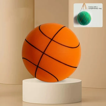 Безшумен баскетбол в помещението, сжимаемый ефект на баскетболна топка с тихо звук