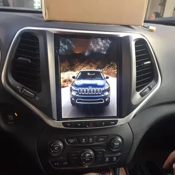 Вертикален екран на Android 10 за Jeep Cherokee 5 КЛ 2013 - 2018 Автомобилен Мултимедиен плеър Tesla, GPS-навигация, радио, 4G Стерео Видео