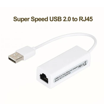 Високата USB 2.0 към RJ45 USB2.0 до Ethernet Мрежов Адаптер Локална мрежа 10 Mbps Адаптер за windows7 PC Лаптоп ac адаптер