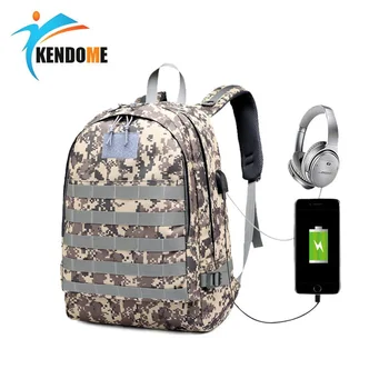 Военен външен USB кабел за зареждане тактически боен раница за катерене, носен спортна чанта, водоустойчив армейски раница за пътуване.