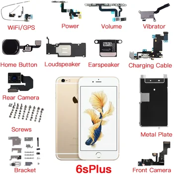 Вътрешните Детайли за iPhone Plus 6s Задната част на Предната Камера Зареждане Мощност на Звука Гъвкав Кабел за Високоговорител, Подмяна на Винтове За Слушалки