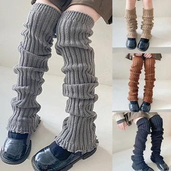 Гамаши изработени ръчно, възли плетени чорапи за малко момиче, чорапи с припокриване, дишащи топли гамаши, детски калъфи за крака