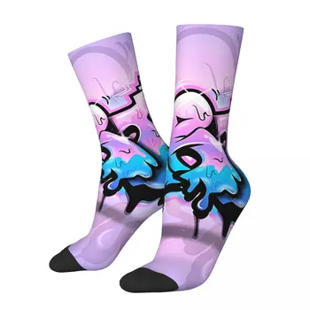 Градинска облекло Happy Men ' s Socks в ретро стил Графити, уличен стил, ежедневни чорапи за екипажа, подарък за рисуване с принтом