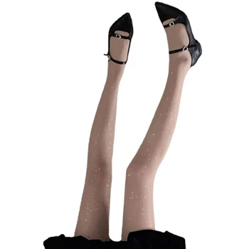 Дамски сладки балетные тънки прозрачни чорапогащи, чорапи с блестящи звездички, прозрачни чорапогащи, гамаши, чорапи носочные на продукта
