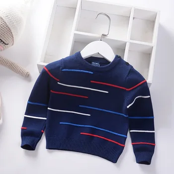Детски пуловер за деца, пуловер памук за момчета на зимата и есента, детски дрехи