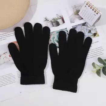 Детски ръкавици без пръсти 1 двойка от гъвкавите еластични зимни ръкавици Soft Touch за училище
