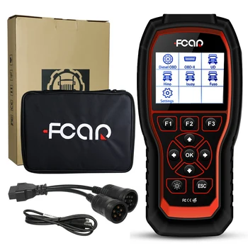 Диагностика сканиращ инструмент FCAR HDS 300 за леки и товарни автомобили, считывающий ясни кодове за неизправности, информация ECU, стоп-кадър, скенер за дизелови камиони