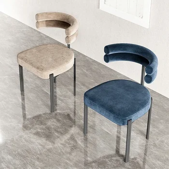 Домашни трапезни столове в минималистичен кремовом стил, луксозни леки столове и модерен