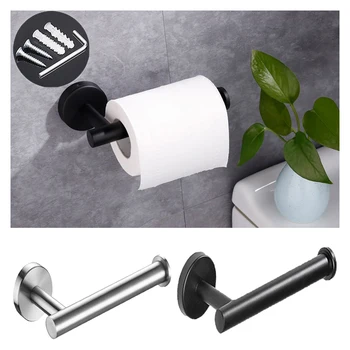 Държач за тоалетна хартия без пробиване SUS304 за монтиране на стена, пръстен за полотенцесушителя от неръждаема стомана, захранващи ролки кърпа за баня и кухня