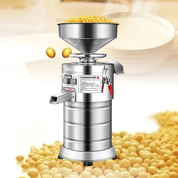 Електрическа машина за производство на соево мляко, машина за приготвяне на соеви зърна от неръждаема стомана, търговски многофункционална машина за мелене на соя