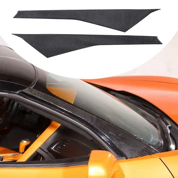 За Corvette C7 2014-2019 Покритие на предната багажник на предното стъкло на превозното средство от мека въглеродни влакна, детайли довършителни молдинга на страничния панел
