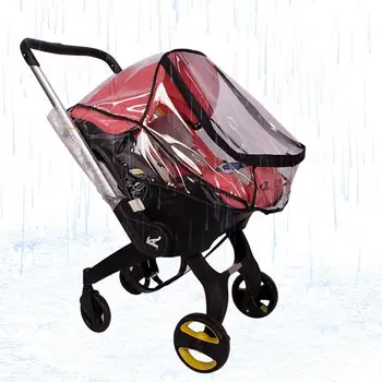Защитен дъждобран за детска количка от материал EVA, който предпазва от вятър и влага, прозрачен ветрозащитный дъждобран за детска количка, аксесоари за колички