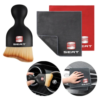 Инструмент за отстраняване на прах С кола, Мека четка За почистване на купето С Двустранна Плюшени Кърпи за Seat Leon Ibiza cupra Altea Belt Racing