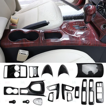 Интериорът на автомобила Nissan Qashqai J10 08-15 Стикер от Въглеродни Влакна С Пълен Комплект Панели за Превключване на Предавките, Шапка, Аксесоари За интериорен дизайн, Стикер