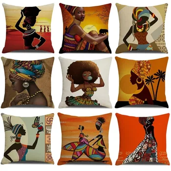 Калъфка Калъф За Възглавници Африкански Племенни Разтегателен Декоративни Домашни Легла На открито Аксесоари За Дивана