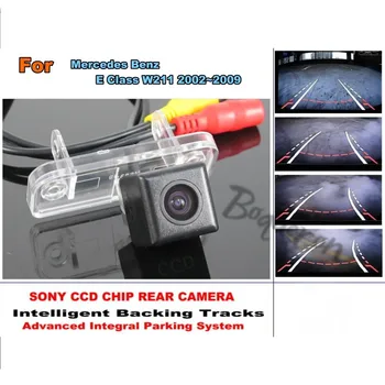 Камера с чип Smart Tracks/за Mercedes Benz E W211 2002 ~ 2009 HD CCD Интелектуална динамично парковочная камера за задно виждане за кола