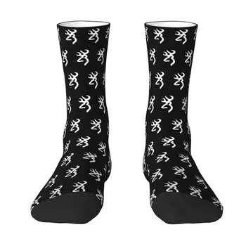 Кафяви Мъжки дамски чорапи за екипажа Унисекс Kawaii Пролет Лято Есен Зима Тържествено чорапи