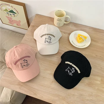 Корейска Семейна бейзболна шапка със сладък анимационен бродерия, детска бейзболна шапка за възрастни, шапка за шапки, за момчета и момичета, Модна шапка за мъже и жени