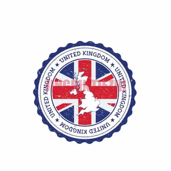 Креативна забавно карта на Обединеното Кралство в стил Гръндж, Флаг, Стикер на колата Стикер на мотоциклет шлем, Аксесоари