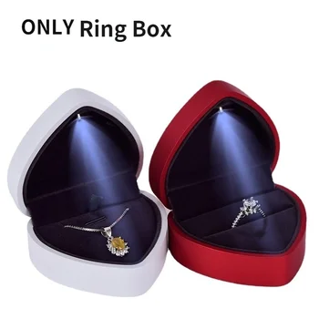 Креативната led ковчег за бижута във формата на сърце, благородна кутия пръстени за изповедта, Светлинна кутия, в ковчег за бижута, ковчег за бижута
