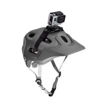 Лесен за инсталиране на адаптер Спортна камера Вентилирани каишка за каска Регулируема презрамка Трайни Аксесоари Видео Черна планина за GoPro