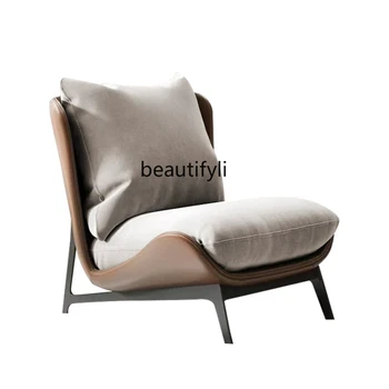 Лесен луксозна единична разтегателен диван и фотьойл, Италиански минималистичное стол за почивка, дизайнерско мързелив стол с възможност за сгъване на облегалката, Скандинавски мебели за сядане