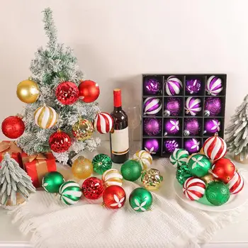 Матиран Коледна топка, светъл комплект коледни топки от 8 см, цветни гланц мат нечупливи украса за вашия интериор, Коледната елха, за Многократна употреба