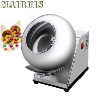 Машина за нанасяне на покритие върху захар 110/220v, неръждаема стомана, 2-5 кг/ч, машина за нанасяне на покритие на арахисово-шоколадови бонбони
