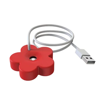 Мини Преносим овлажнител за въздух с печата USB-кабел, Безцилиндровый овлажнител на въздуха за пътуване, персонален овлажнител на въздуха за спални, червен