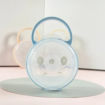 Мультяшная Панда Самоличността на Dummy Верига Кутия за съхранение на пустышек Прозрачен Филтър Аксесоари за грижи за новороденото Аксесоари за бутилки